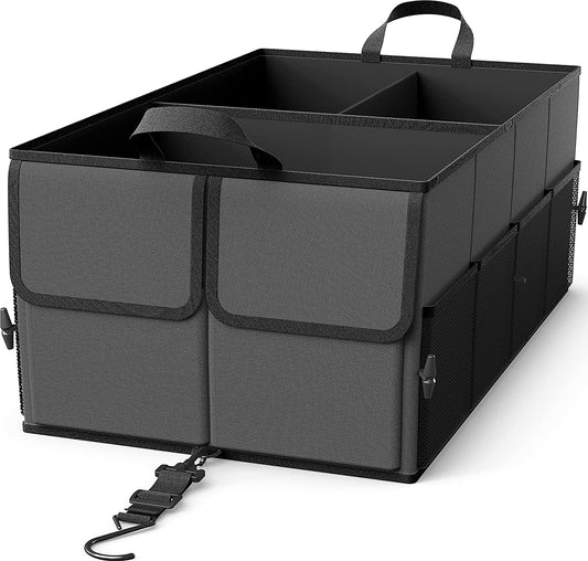 Trunk Storage Organizer with 3 Compartments (Dark Grey)