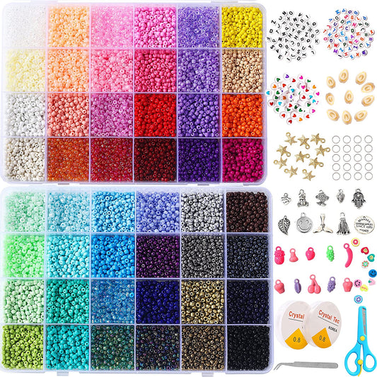 8800+pcs 3mm 12/0 48 Colors Glass Seed Beads