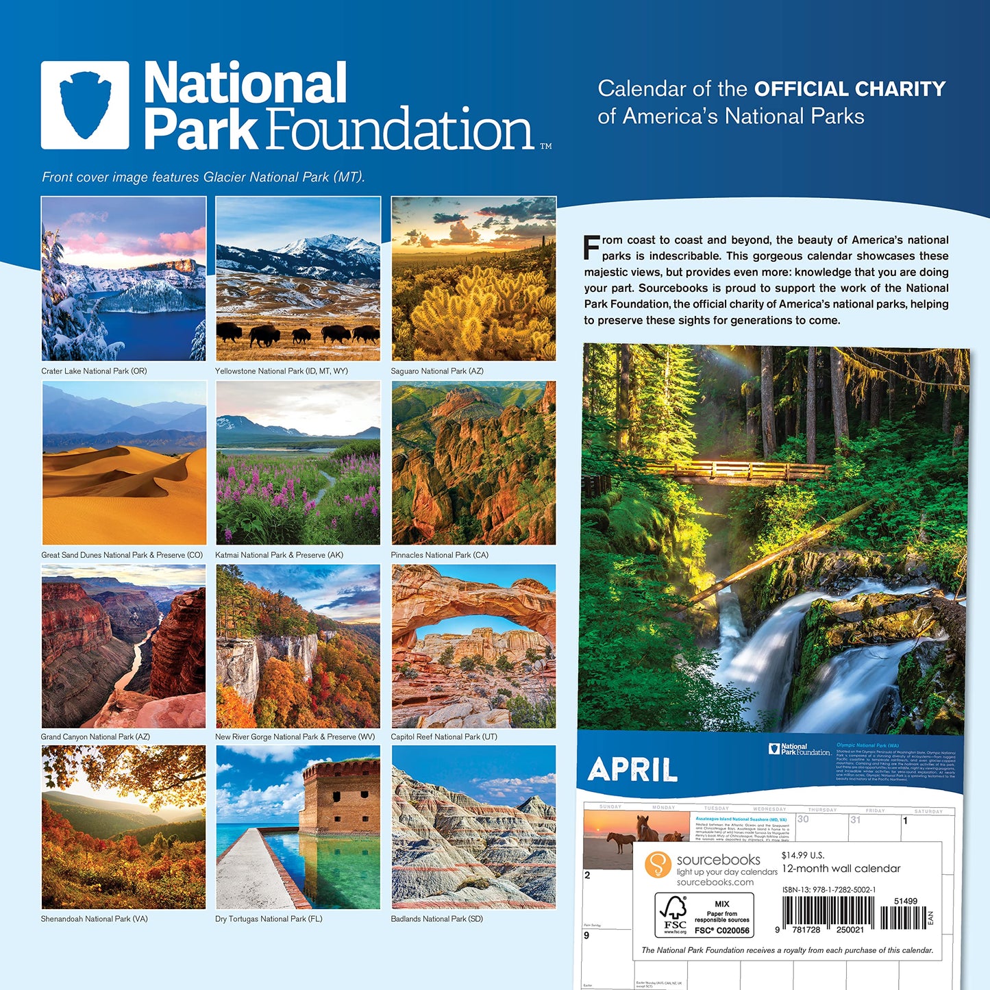 2023 National Park Foundation Wall, Calendar