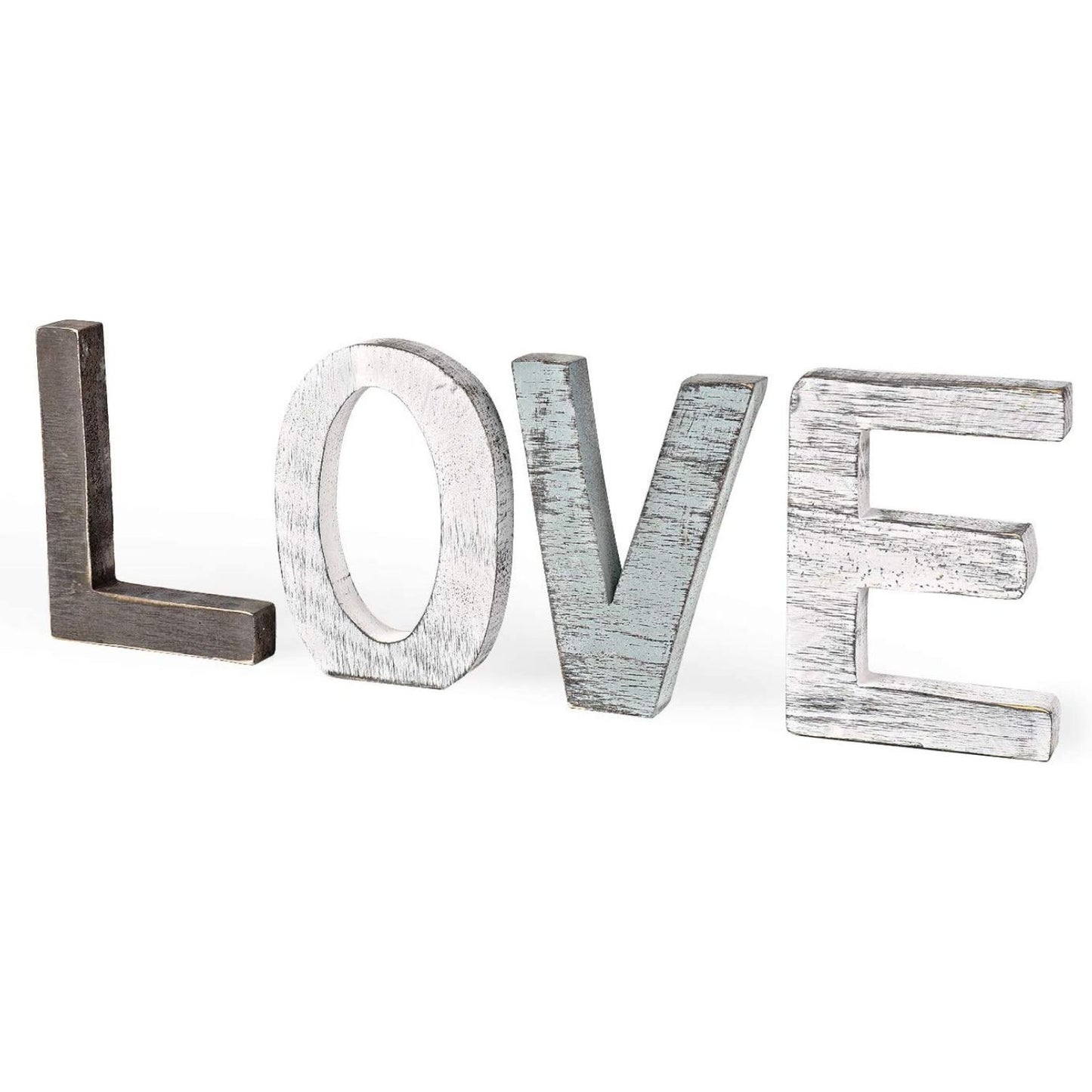 Rustic Wood Block Love Sign, small