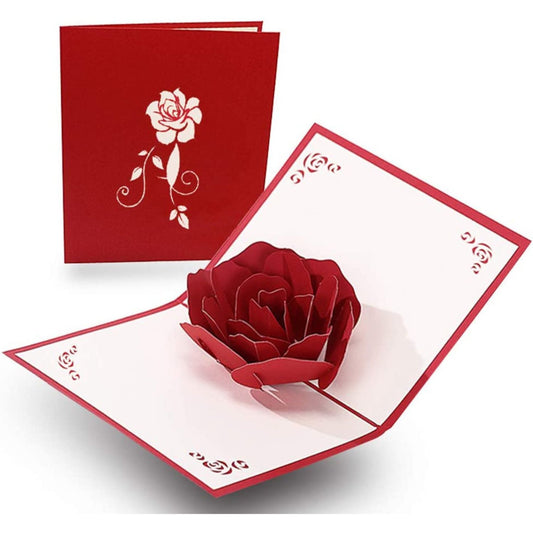 3D handmade card for Valentine's Day, Red