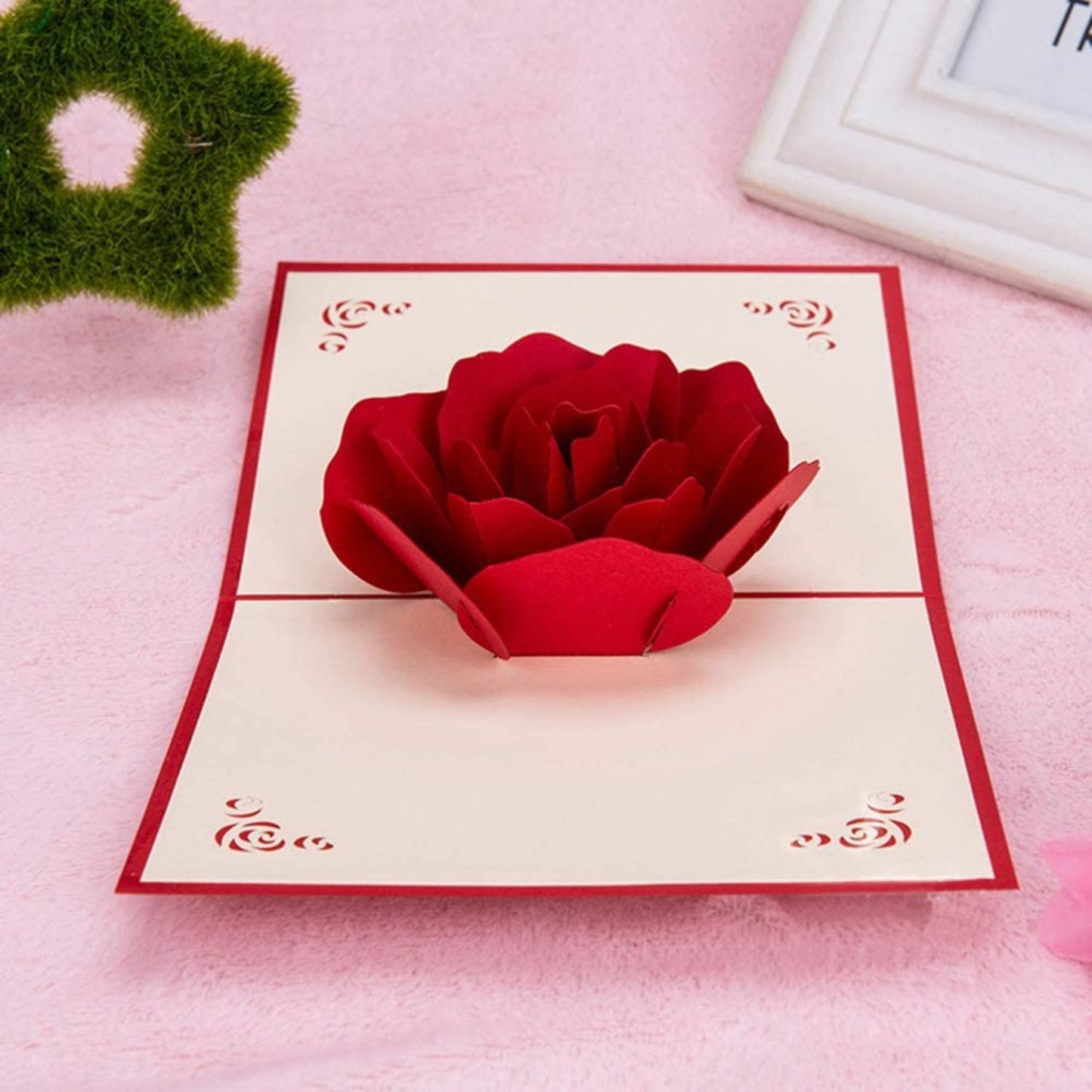 3D handmade card for Valentine's Day, Red