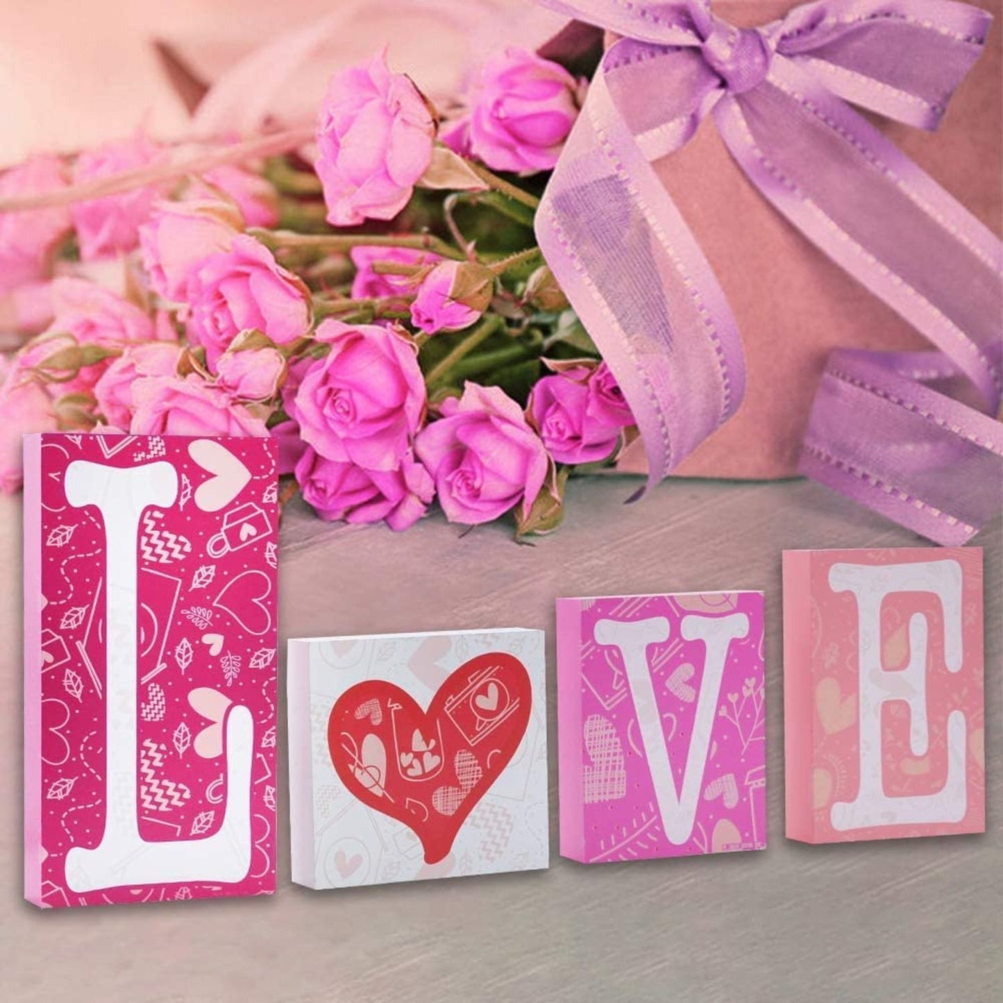 Valentine's Day Table Decoration, (Pink)