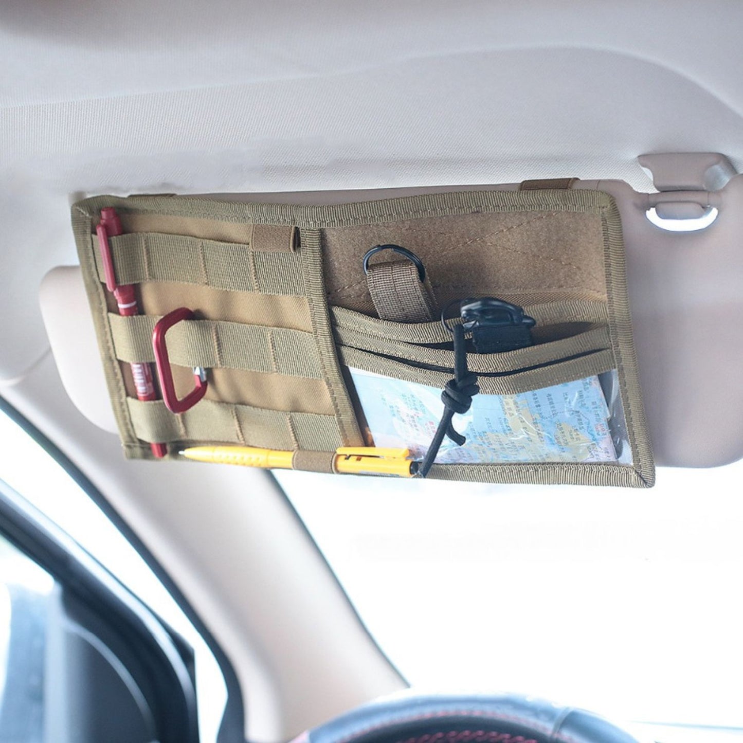 storage bag for car, Khaki-1