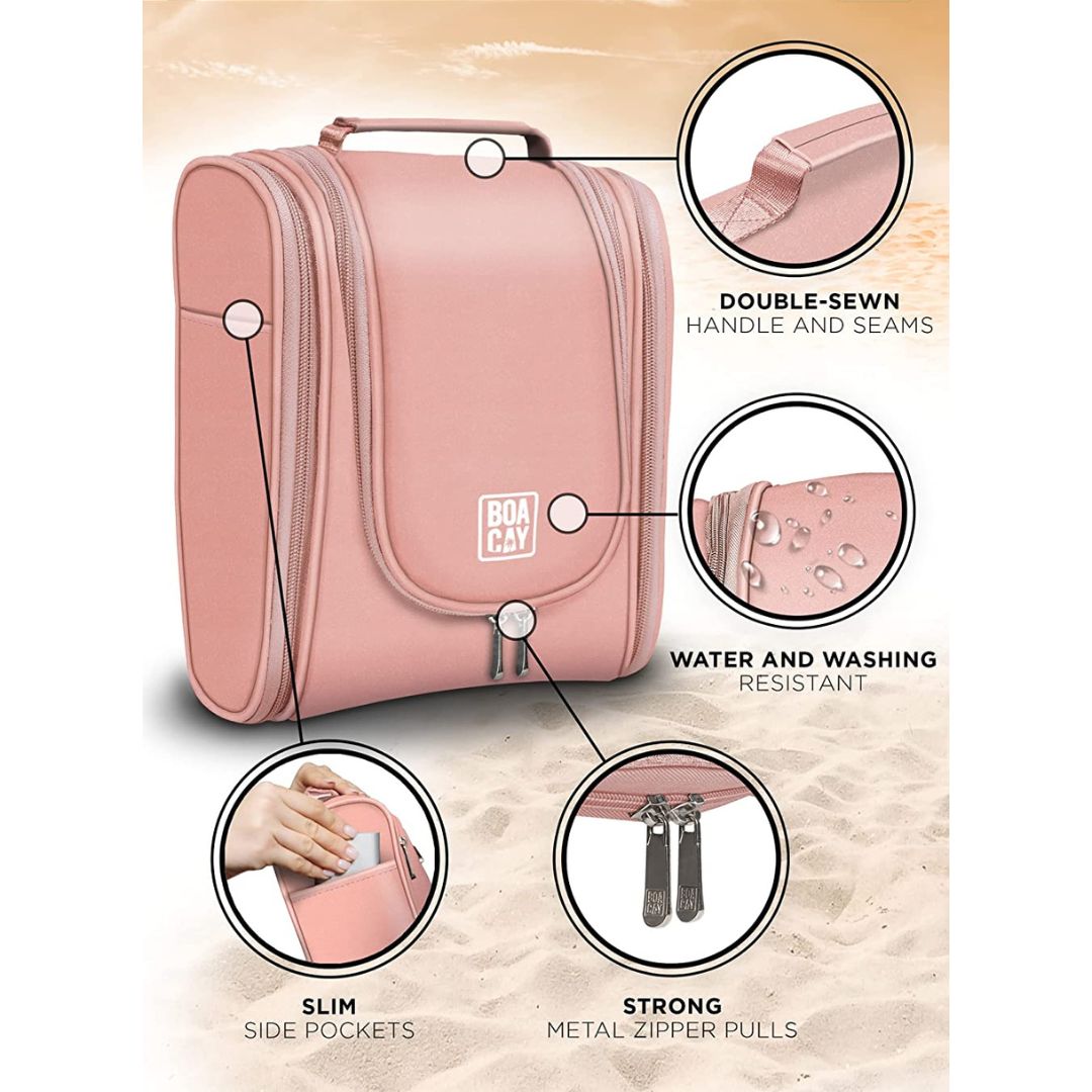 bathroom organizer kit with holders color: Dusty Rose (M)