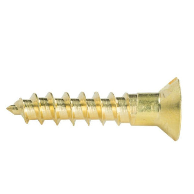 #1 x 3/8" Solid Brass Flat Head Screws