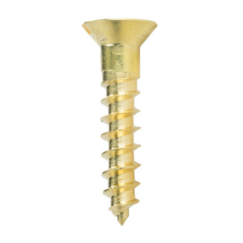 #1 x 3/8" Solid Brass Flat Head Screws