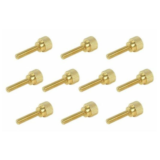 10-Pack of Solid Brass Screws with 8-32 x 3/4" Threads