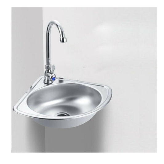 Triangle Wall Mounted Sink, Size: With Faucet and Inlet Pipe