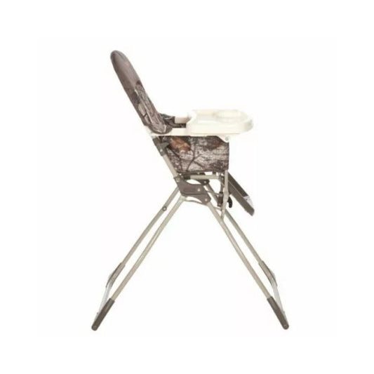 Folding Baby High Chair with Adjustable Tray, Brown