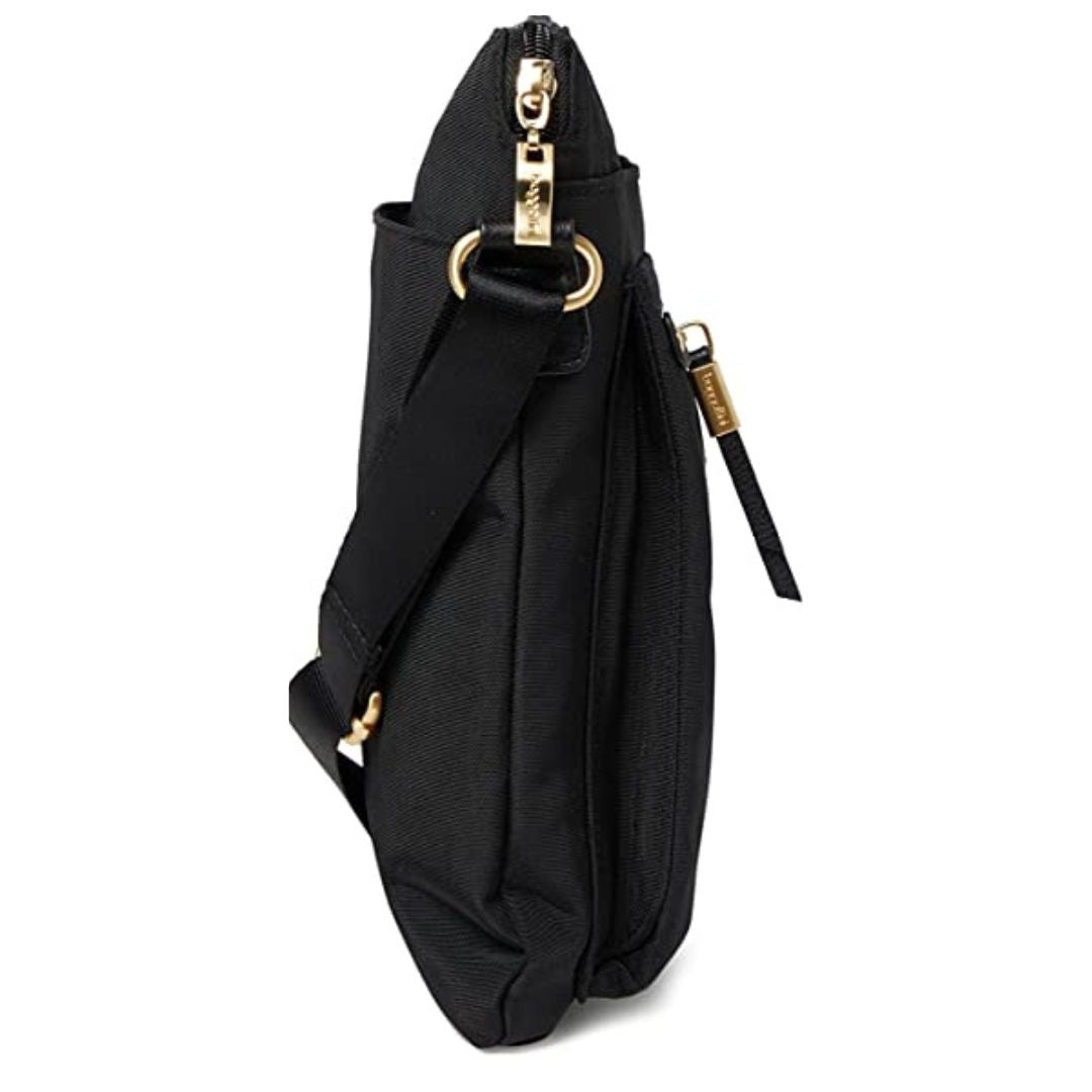 RFID Phone Wristlet Bag, Color: Black / Gold Hardware