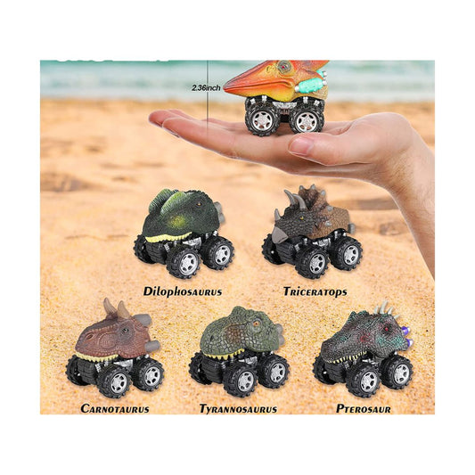 6-Pack Dino Cars Toys for Kids, Dinosaur Car 03