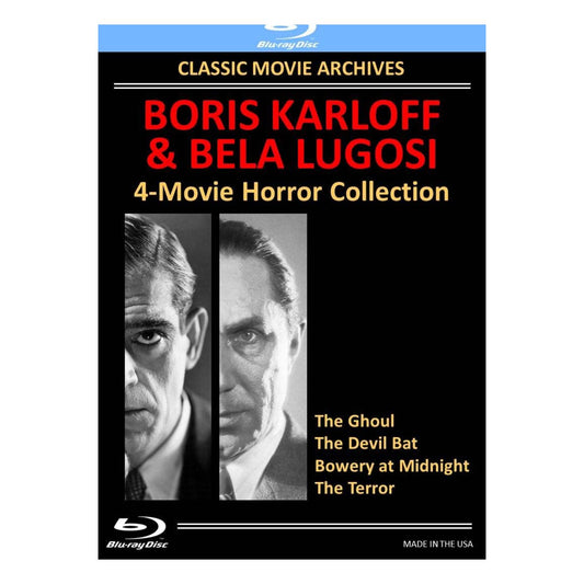 Boris Karloff & Bela Lugosi 4-Movie Horror Collection, (Blu-ray)