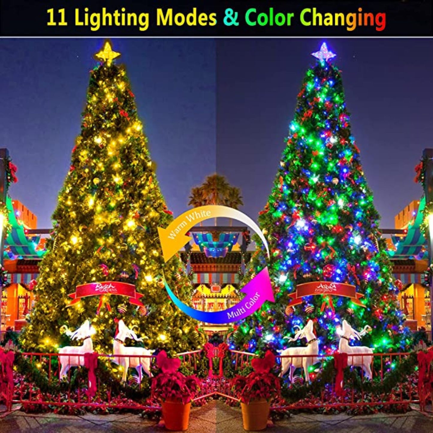 Color Changing Christmas Lights 200 LED 66 ft.