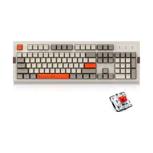 RGB retro mechanical keyboard, 104 keys, Red switches