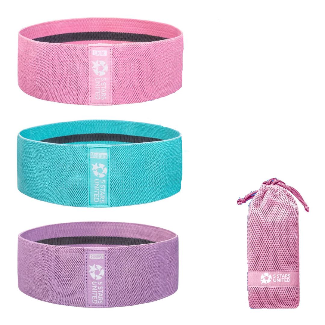 Resistance bands for training Pink, Blue, Purple