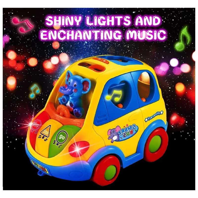 Bus toys with music/lighting, Color: blue