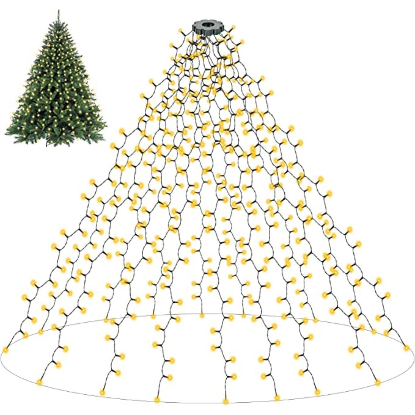 Easy to install Christmas lights 6.6FT 16Lines,8 Modes