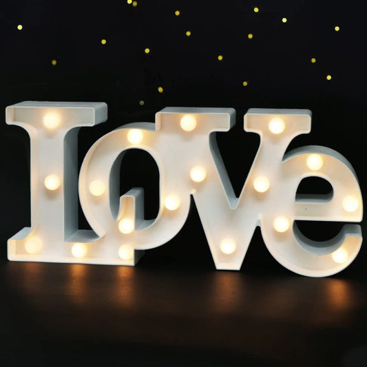 16" x 7" Large LED Decoration Lights, Love