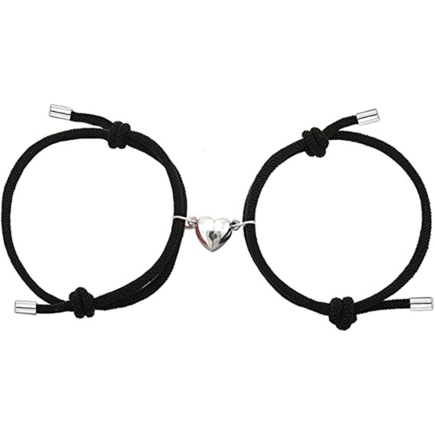 2 pcs. Magnetic Couples Bracelets, Color: A#Black