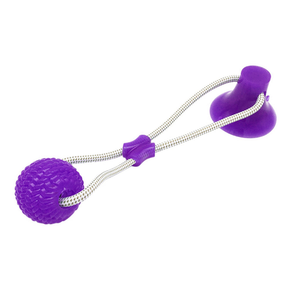 Pet Toy, Molar Rubber Rope Ball, Purple