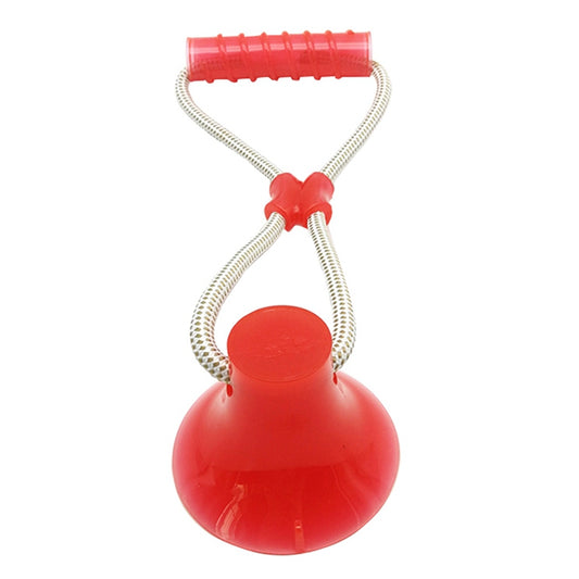 Pet Chew Toy, Molar Rubber Rope Ball Red