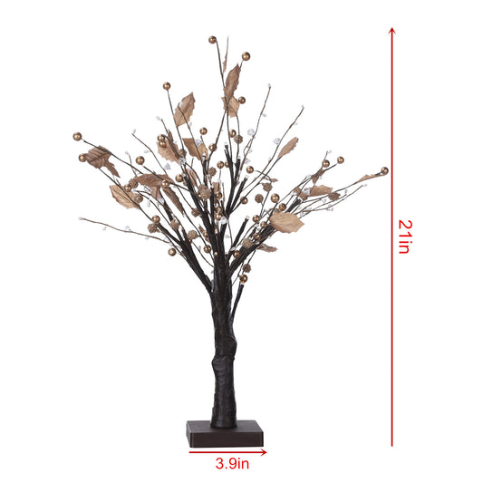 1.8ft Tall Golden Fruit Splashed Tree Lights