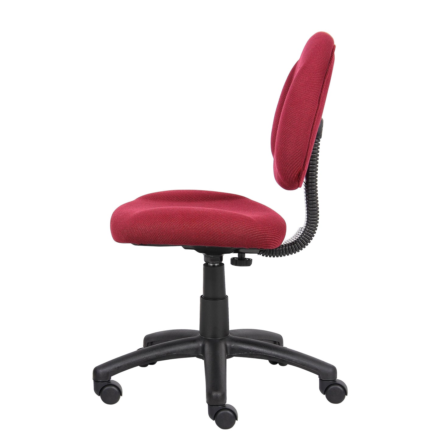 Armless Task Chair, 25" Wide, burgundy