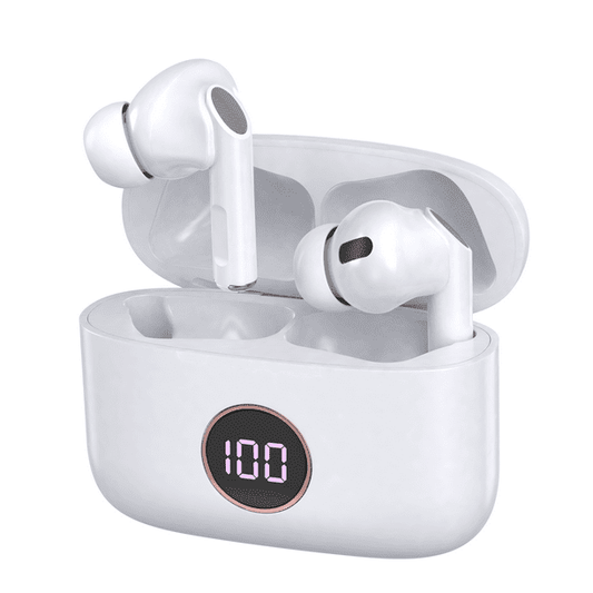 Active Noise Canceling Bluetooth v5.3 Headphones  - White