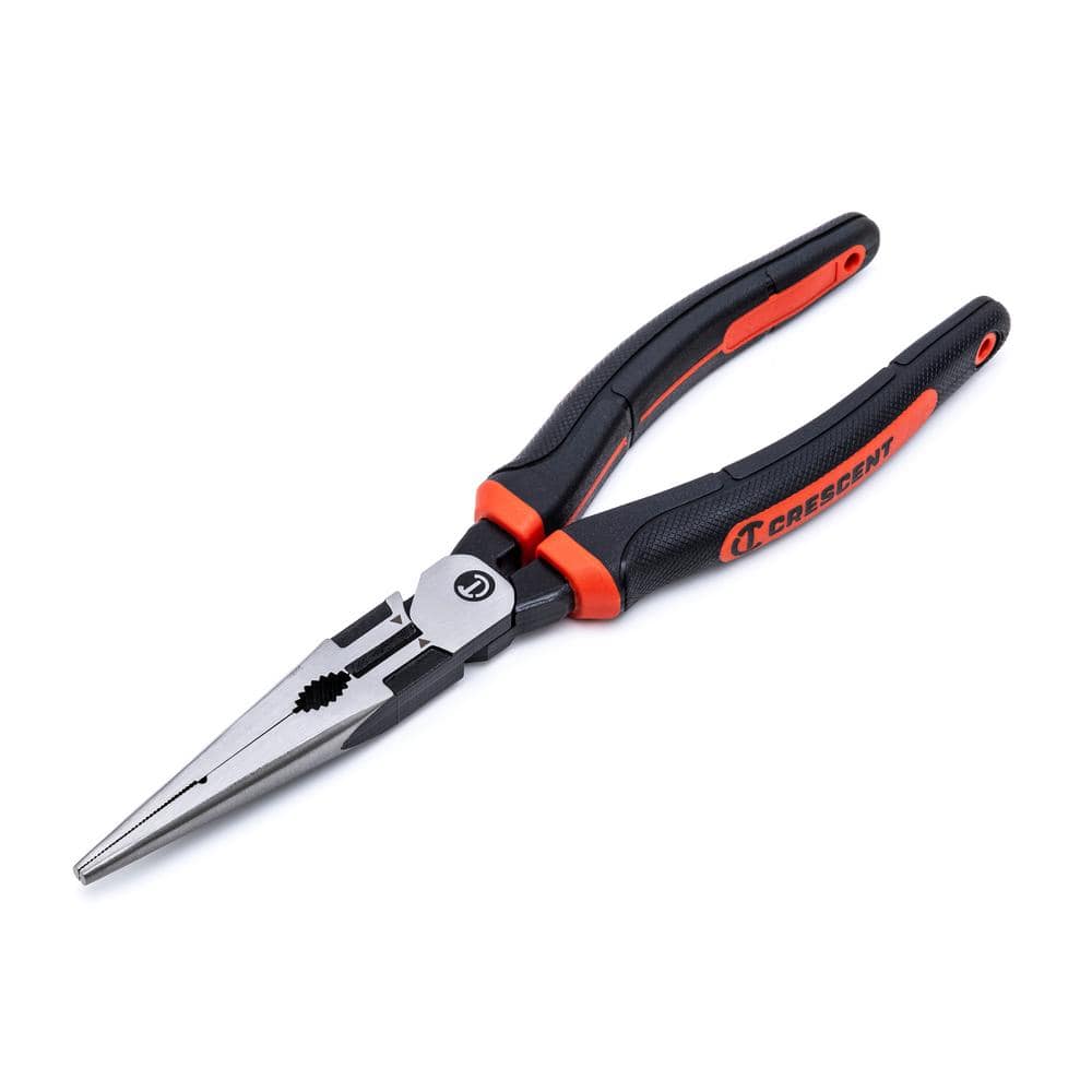 8 in. Z2 Dual Material High Leverage Long Nose Pliers