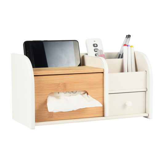 home desk organizer, color: white