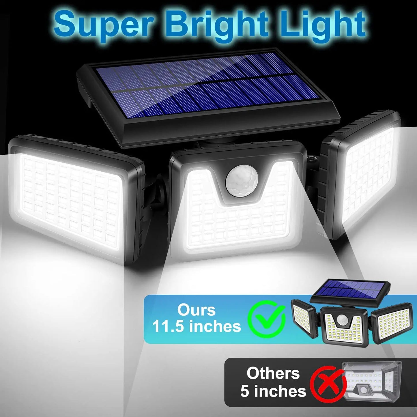 2 Pack Solar Outdoor Lights 128 LED