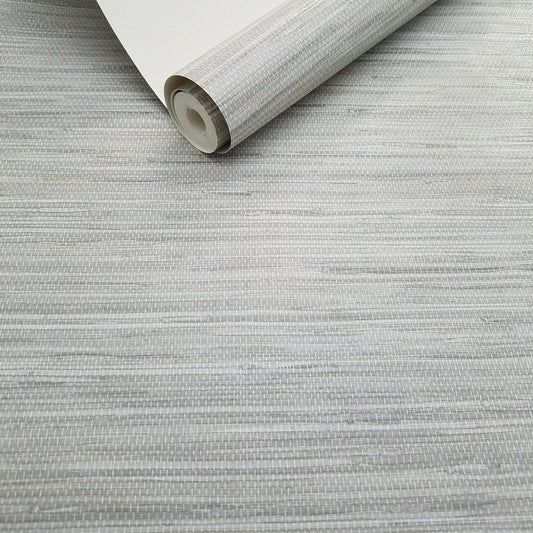 Gray Grasscloth Wallpaper (20.5 x 36 Inch Yard)