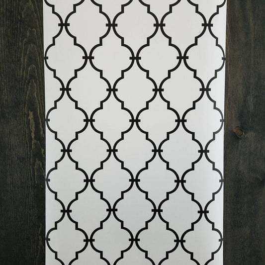 Black and White Geometric Wallpaper (20.5 x 36 Inch Yard)