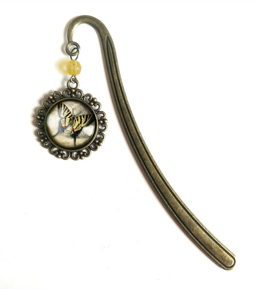 Glass Cabochon Brass Bookmark (5")