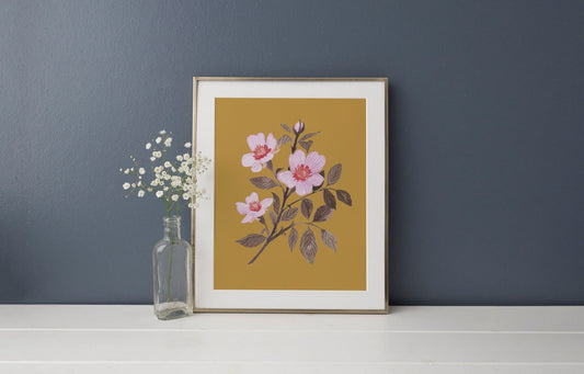 Popular Flowers Watercolor Painting, 8x10 inch