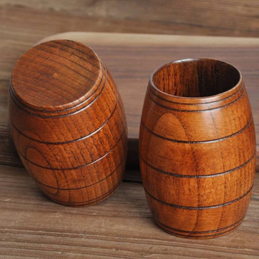 2-Piece Wooden Barrel Pitcher with Snack Bowl, vintage, style