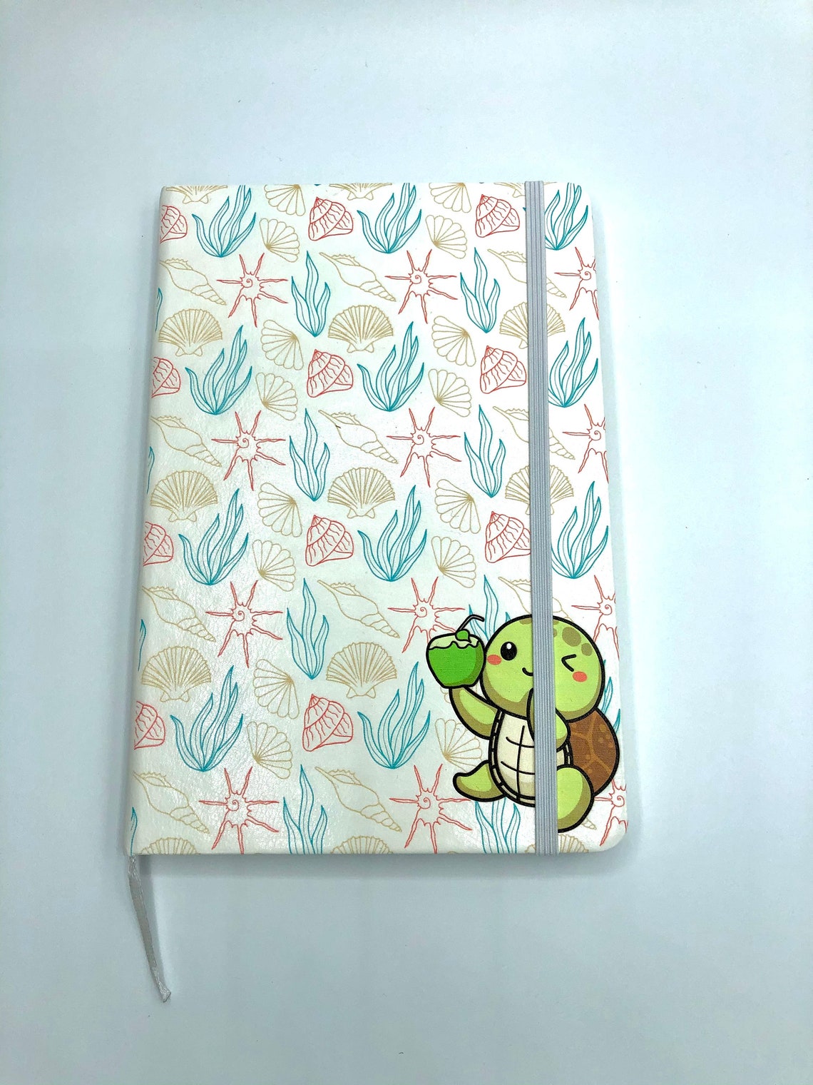 Sea turtles and corals notebook, (5.75 ”X 8.5”)