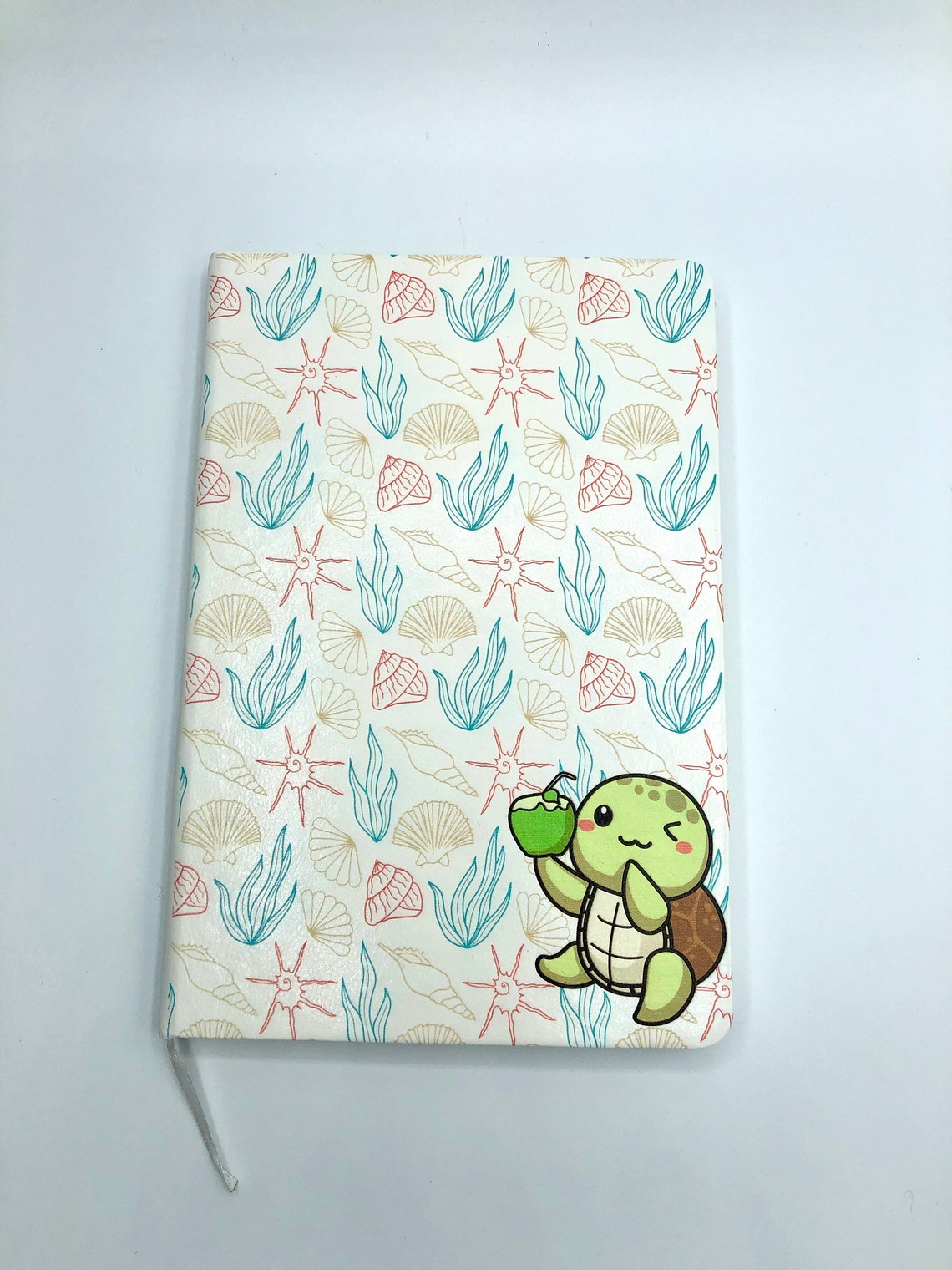 Sea turtles and corals notebook, (5.75 ”X 8.5”)