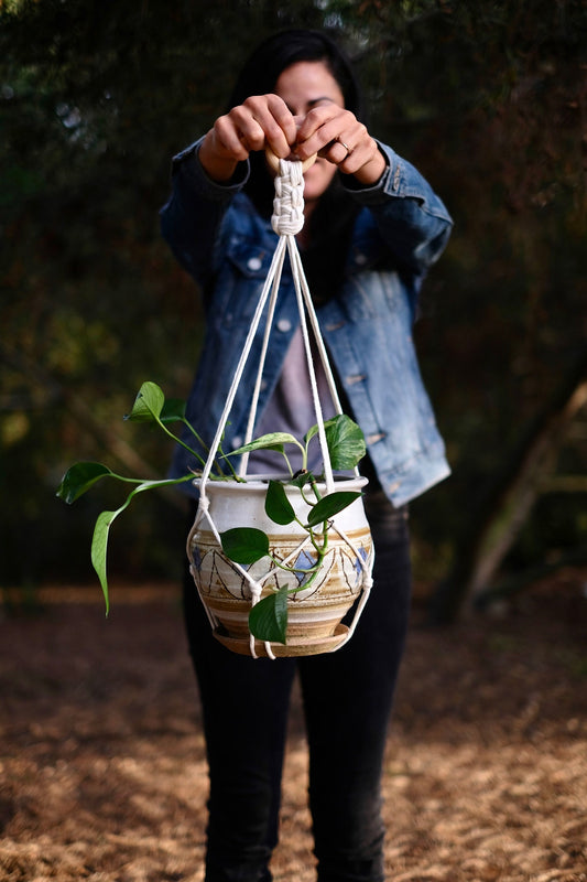 Simple and Elegant Macrame Plant Hanger, 15 Inch