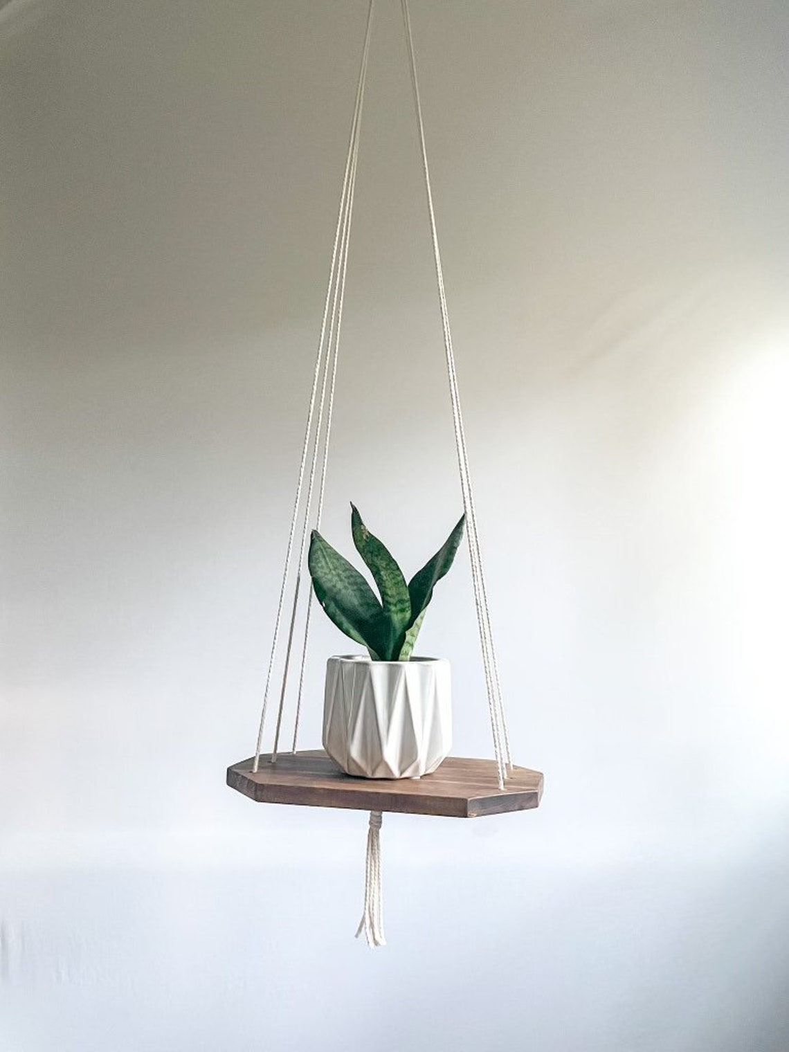 Hanging Plant Shelving - Wood, Style C