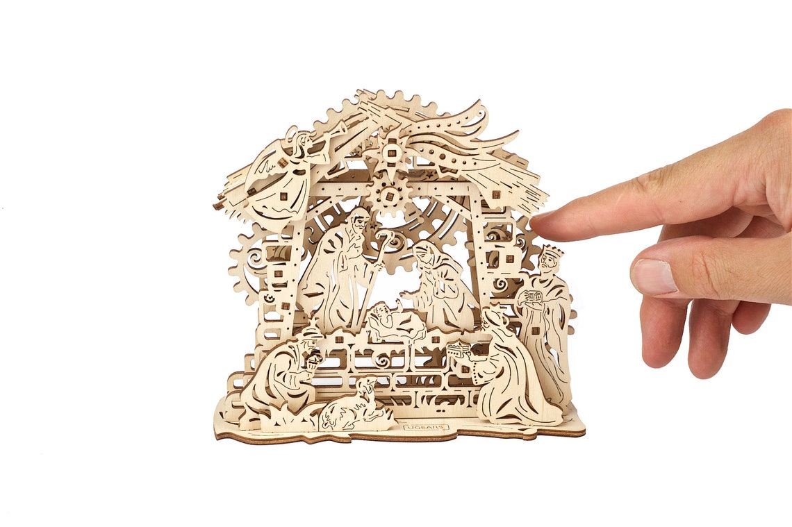 Nativity Scene 3D Mechanical Puzzle - Wooden Christmas Puzzle