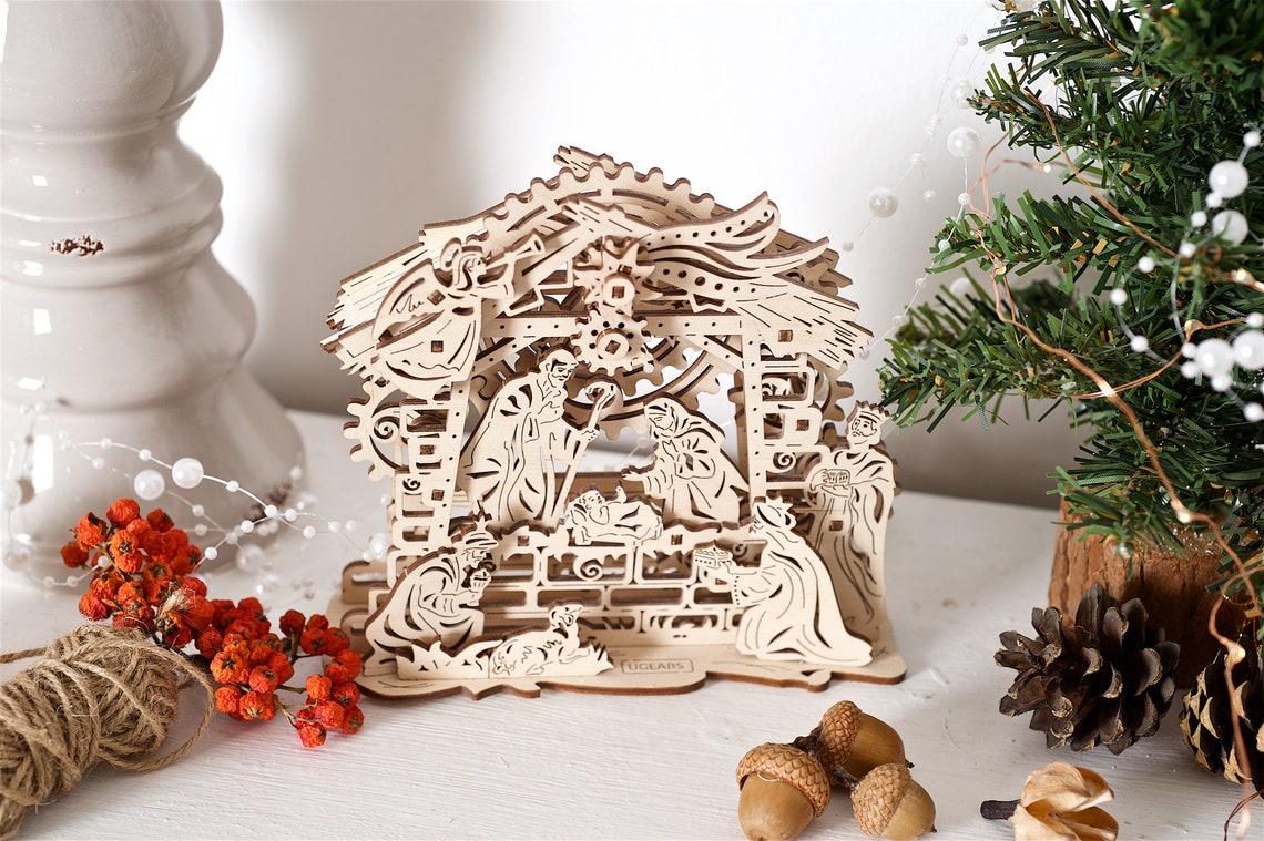 Nativity Scene 3D Mechanical Puzzle - Wooden Christmas Puzzle