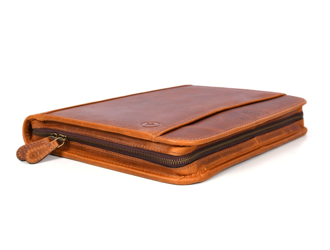 Leather Travel Wallet Organizer, Brown, 11 "X 2" X 13.5 "Inches