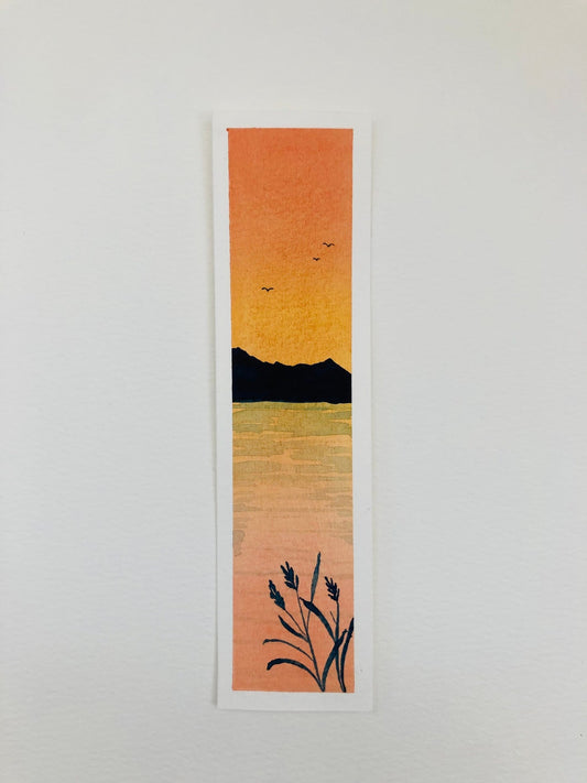 watercolor marker, for book lovers (Orange Sunset)