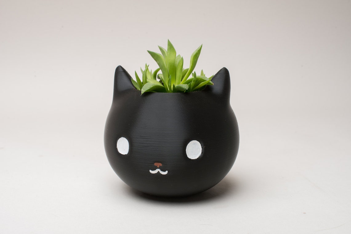 Cat planter, black,size S