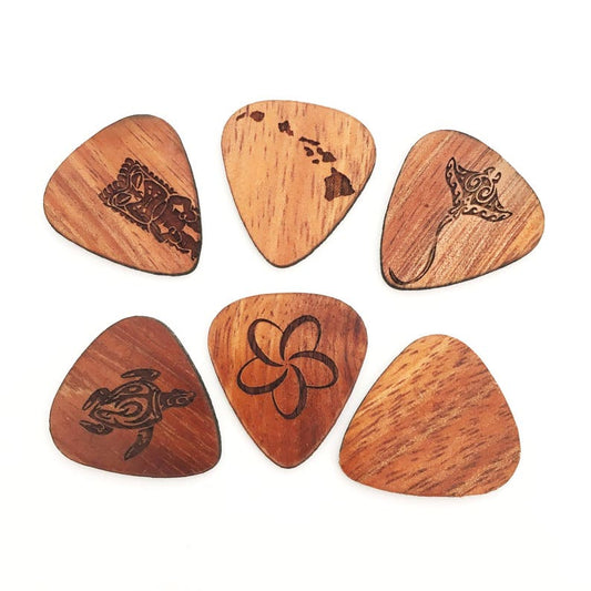 Exotic Wooden Guitar Pick, (manta ray)