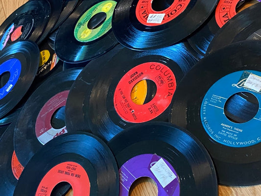 7' 45 RPM vintage vinyl records