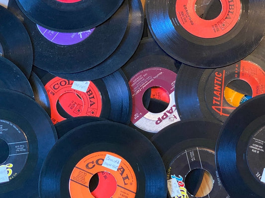 7' 45 RPM vintage vinyl records