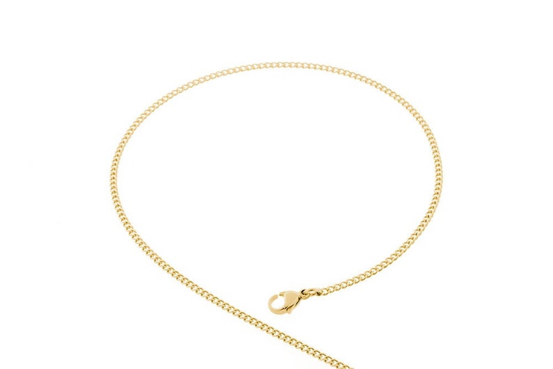 Stainless Steel Link Chain Necklace (14K Fine Gold) 26"